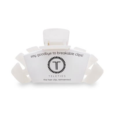 Teleties Large Hair Clip- Coconut White
