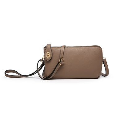 Kendall Twist Lock Crossbody/Wristlet- Clay