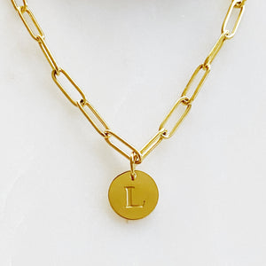 Linked Chain Initial Charm Bracelets