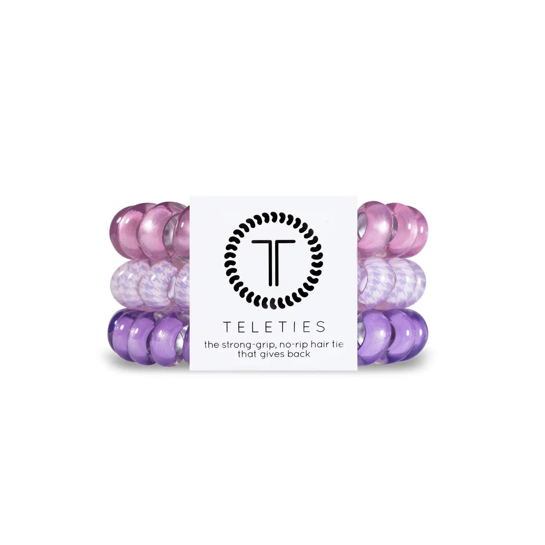 Pink Thistle Teleties Large 3-Pack Hair Ties