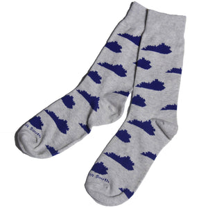 Unisex Grey - Blue KY Socks