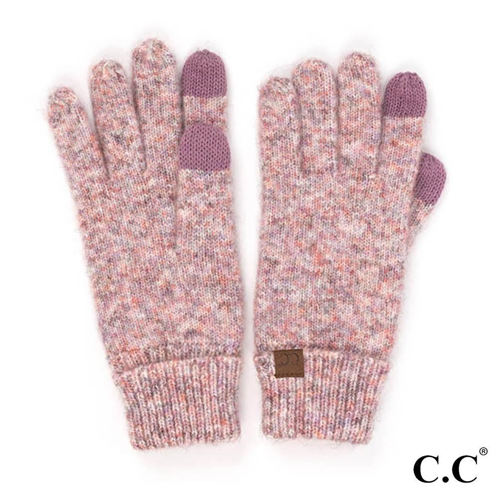 C.C. Beanie Knit Smart Touch Gloves- Cotton Candy Multi