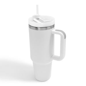 White 40 oz Stainless Steel Tumbler