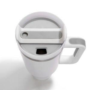 White 40 oz Stainless Steel Tumbler