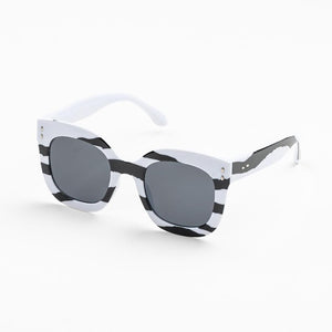 Fashion Sunglasses With Brush Striped Sides- Several Colors