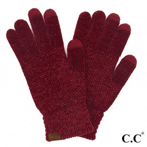 C.C Solid Chenille Knit Smart Touch Gloves