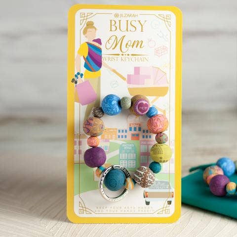 Busy Mom Carded Wrist Keychain