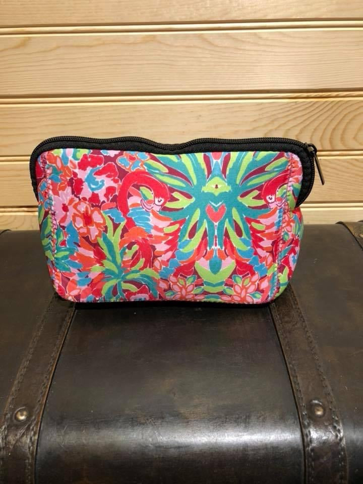 Floral Neoprene Makeup Bag