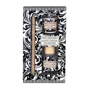 Michel Design Works Honey Almond Home Fragrance Diffuser & Votive Candle Gift Set