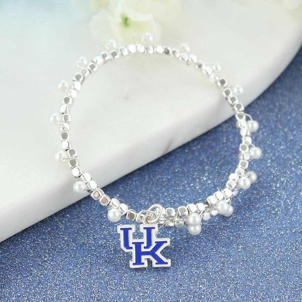 Kentucky Logo & Pearl Bracelet