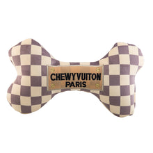 Load image into Gallery viewer, Checker Chewy Vuiton Dog Bone Toy- 3 Sizes
