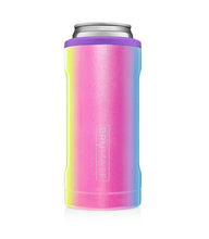 Load image into Gallery viewer, Glitter Rainbow Brumate Hopsulator Slim 12oz Slim Cans