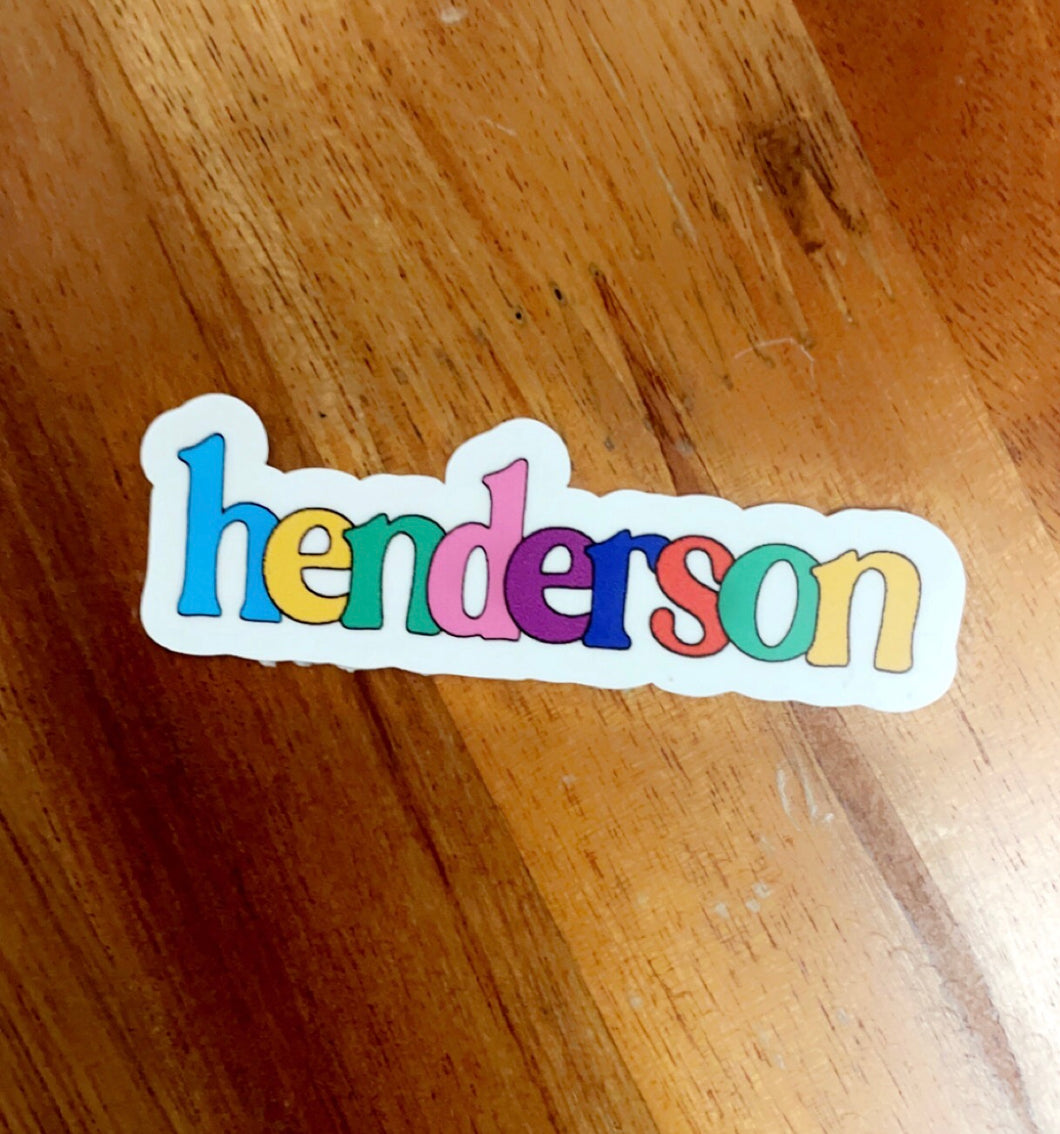 Henderson Decal Sticker