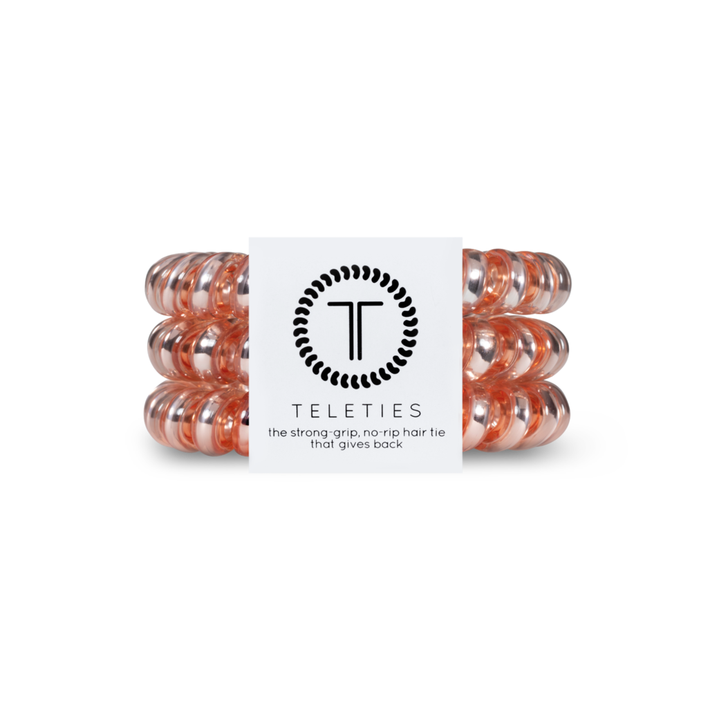 Millennial Pink Teleties Large 3-Pack Hair Ties