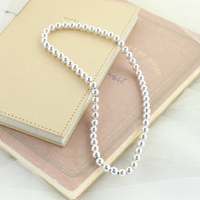 Load image into Gallery viewer, Silver Bead 18” Stretch Necklace