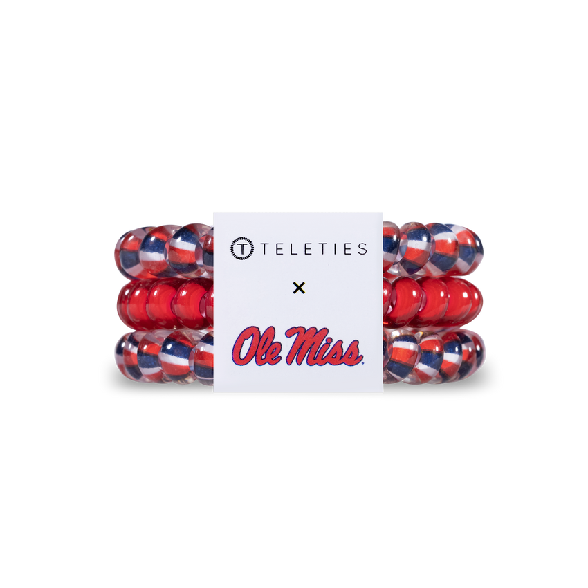 Ole Miss Teleties Small 3-Pack Hair Tie