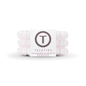 Rose Water Pink Teleties Large 3-Pack Hair Ties