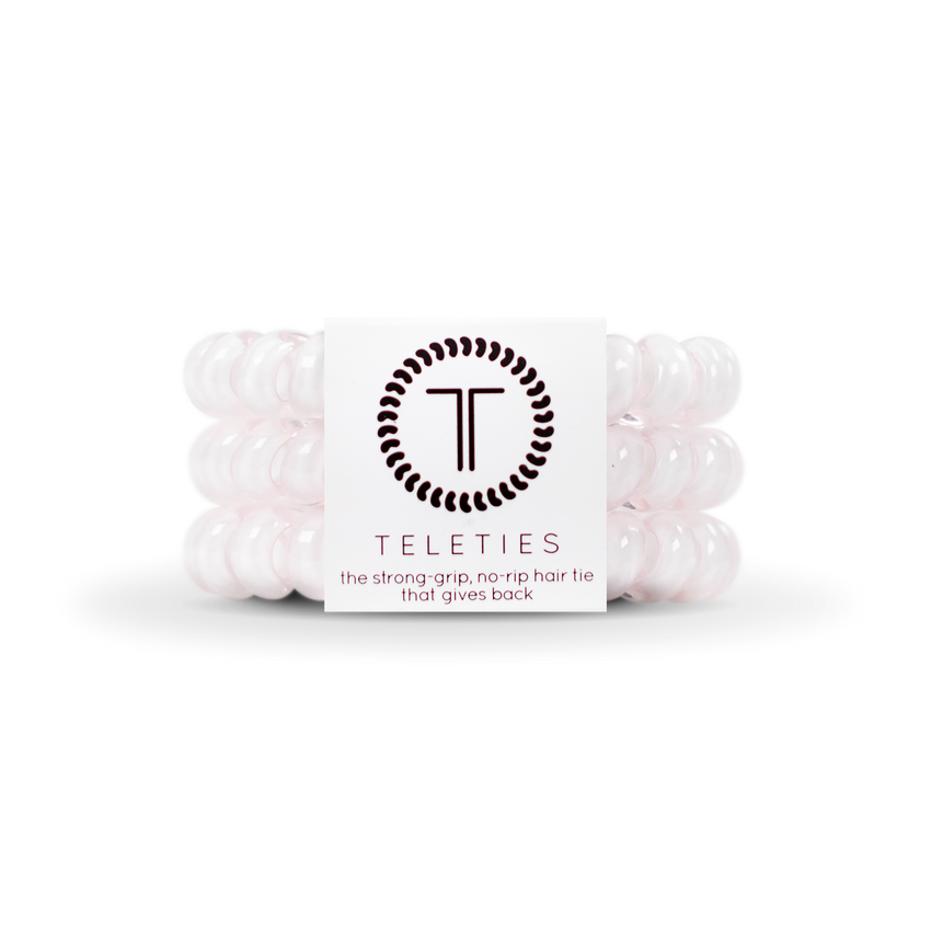 Rose Water Pink Teleties Large 3-Pack Hair Ties