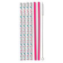 Load image into Gallery viewer, Party Animal And Hot Pink Reusable Straw Set By Swig