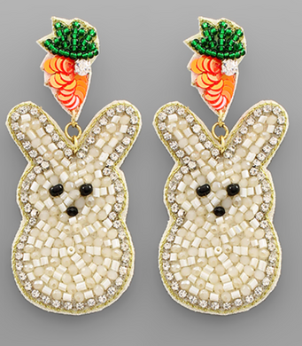Easter Bunny Beaded Earrings