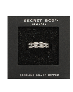 Leaves Chain Ring Silver Dipped Fashion Ring