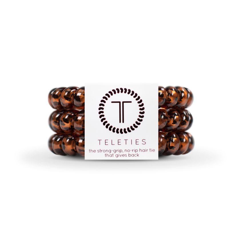 Tortoise Teleties Large 3-Pack Hair Ties