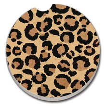 Load image into Gallery viewer, Leopard Print Absorbent Stone Car Coaster 1 Pk