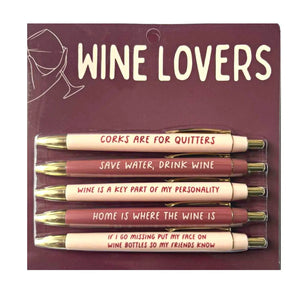 Wine Lovers Pen Set (funny, wine, winery, gift, unique)