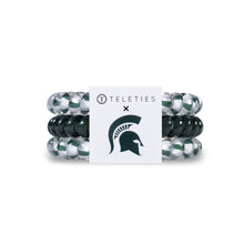 Load image into Gallery viewer, Michigan State University Teleties Small 3-Pack Hair Tie