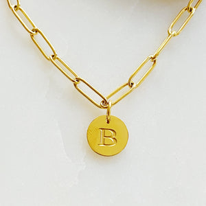 Linked Chain Initial Charm Bracelets