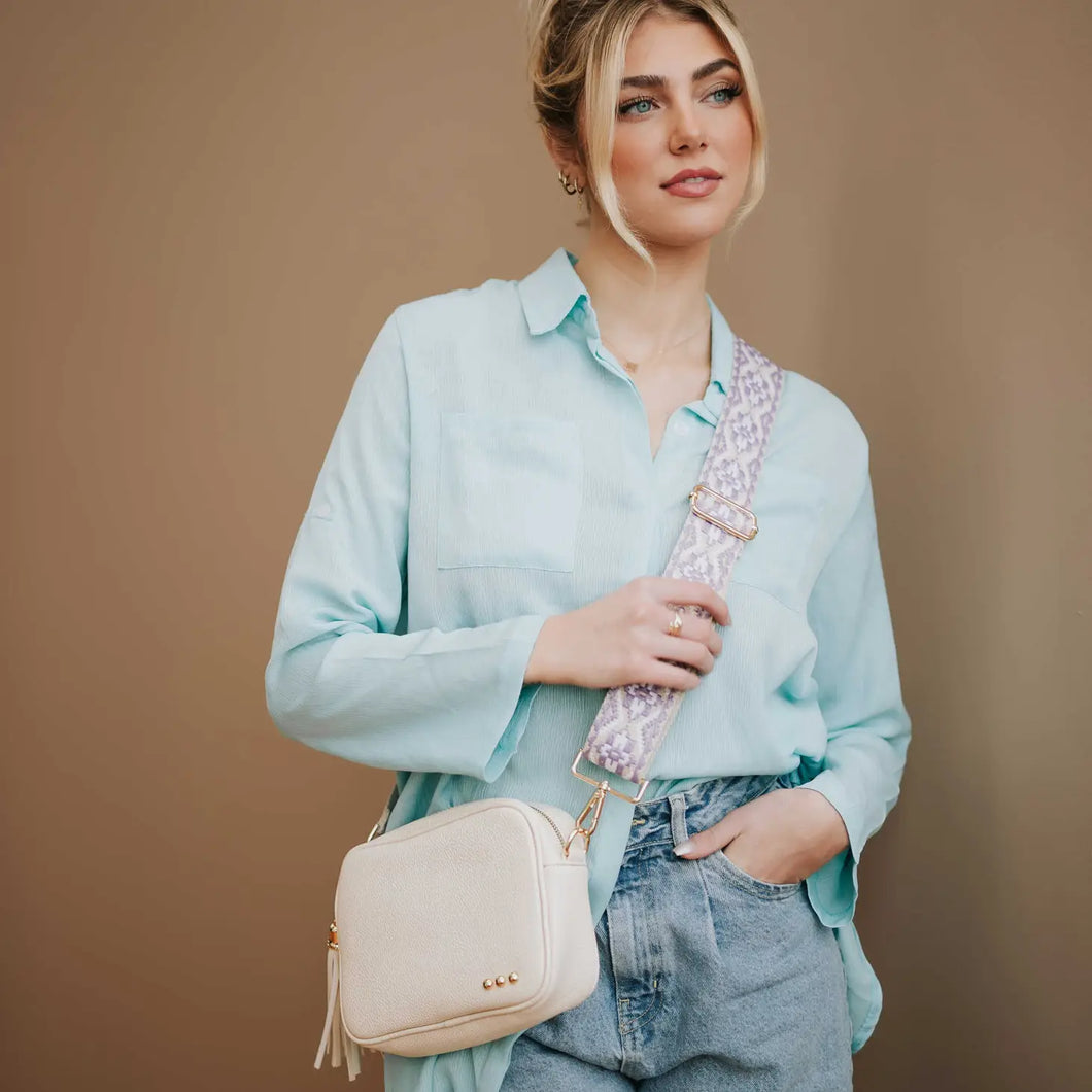 Ladies Crossbody Bag- Cream