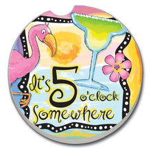 Load image into Gallery viewer, Five O'Clock Somewhere Absorbent Stone Car Coaster