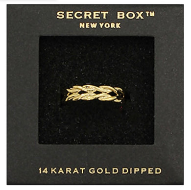 Leaves Chain Ring 14K Gold Dipped Fashion Ring