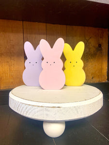 Wooden Easter Peeps Shelf Sitter- 2 Sizes - Pink