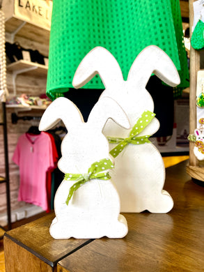 Wood Bunny Shelf Sitter- 2 Sizes