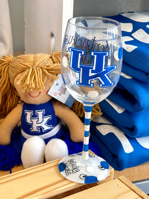 Kentucky Wildcats Wine Glass