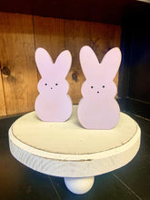 Load image into Gallery viewer, Wooden Easter Peeps Shelf Sitter- Purple