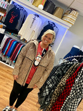 Load image into Gallery viewer, Ladies Charles River Rain Jacket in Animal Print