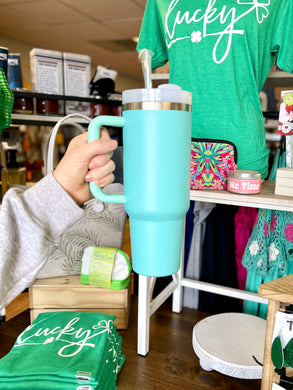 Teal 40 oz Stainless Steel Tumbler