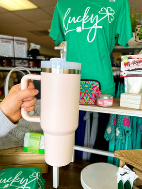 Pale Pink 40 oz Stainless Steel Tumbler
