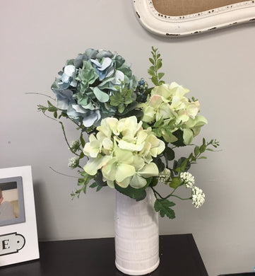 Blue And Creamy Green Floral Arrangement- IN STORE PICK-UP ONLY