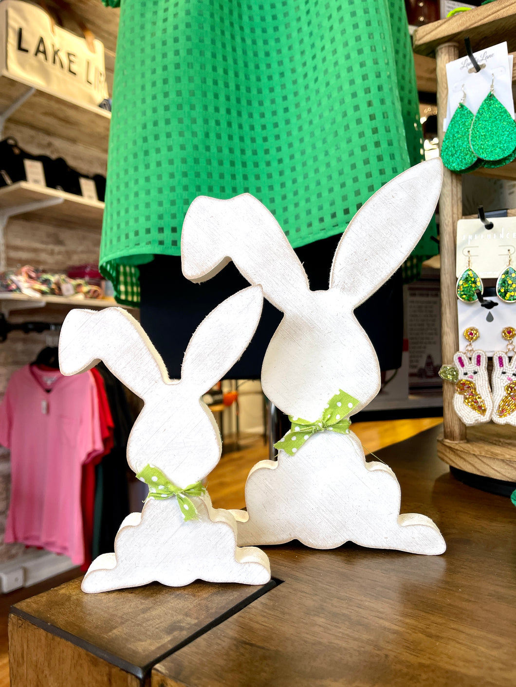 Wood Bunny Shelf Sitter- 2 Sizes