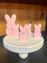 Load image into Gallery viewer, Wooden Easter Peeps Shelf Sitter- 2 Sizes - Pink