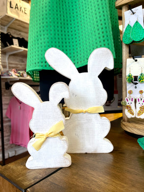 Wood Bunny Shelf Sitter- 2 Sizes