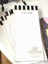 Load image into Gallery viewer, Black and White Stripe To Do List