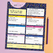 Load image into Gallery viewer, Bright Week Large Weekly Task Pad