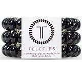 Jet Black Teleties Large 3-Pack Hair Ties
